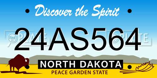 24AS564 North Dakota License Plate