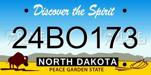 24BO173 North Dakota License Plate