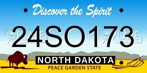 24SO173 North Dakota License Plate