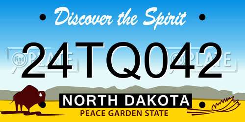 24TQ042 North Dakota License Plate
