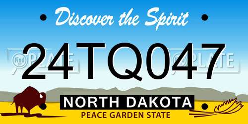 24TQ047 North Dakota License Plate