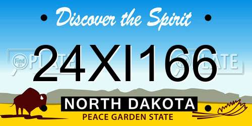 24XI166 North Dakota License Plate