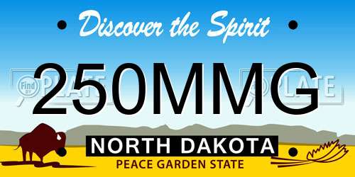 250MMG North Dakota License Plate