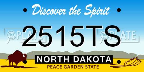 2515TS North Dakota License Plate
