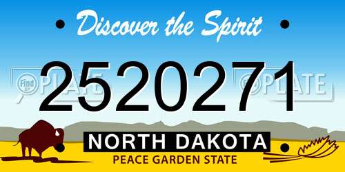 2520271 North Dakota License Plate