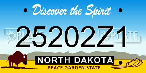 25202Z1 North Dakota License Plate