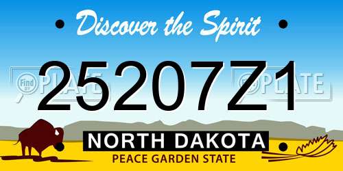 25207Z1 North Dakota License Plate
