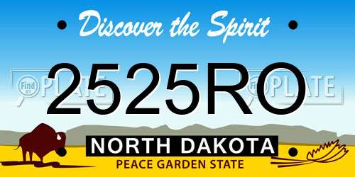 2525RO North Dakota License Plate