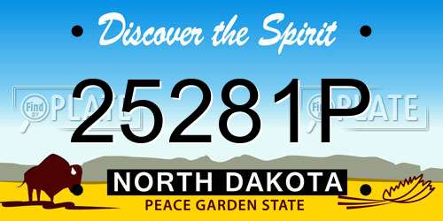 25281P North Dakota License Plate