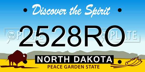 2528RO North Dakota License Plate
