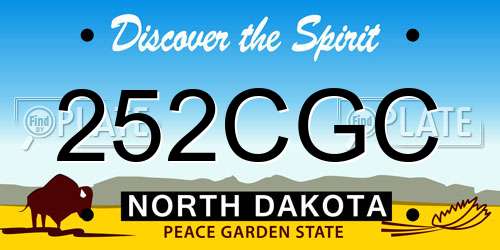 252CGC North Dakota License Plate