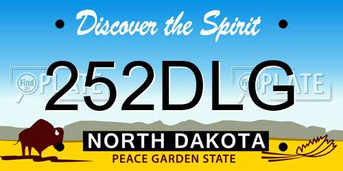 252DLG North Dakota License Plate