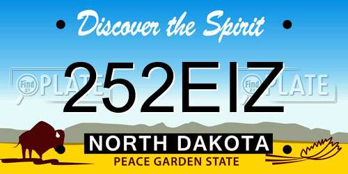 252EIZ North Dakota License Plate