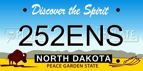 252ENS North Dakota License Plate