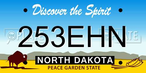 253EHN North Dakota License Plate