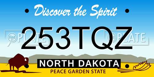 253TQZ North Dakota License Plate