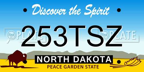 253TSZ North Dakota License Plate