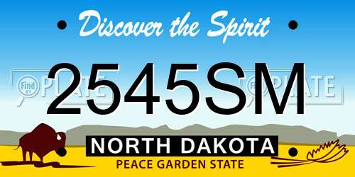 2545SM North Dakota License Plate