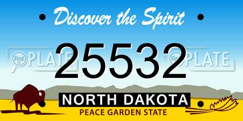 25532 North Dakota License Plate