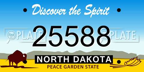 25588 North Dakota License Plate