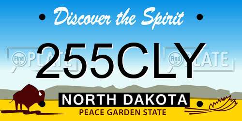 255CLY North Dakota License Plate