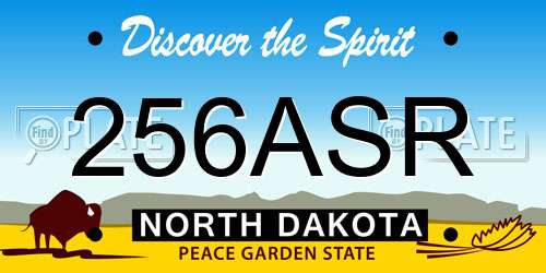 256ASR North Dakota License Plate