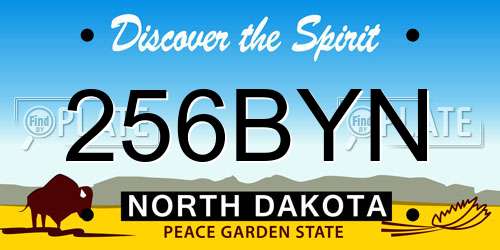 256BYN North Dakota License Plate
