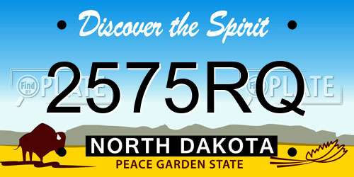 2575RQ North Dakota License Plate