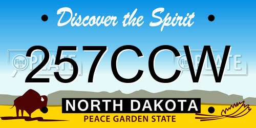 257CCW North Dakota License Plate