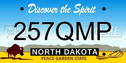 257QMP North Dakota License Plate