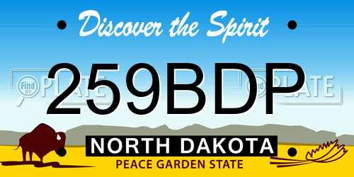 259BDP North Dakota License Plate