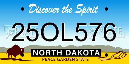 25OL576 North Dakota License Plate