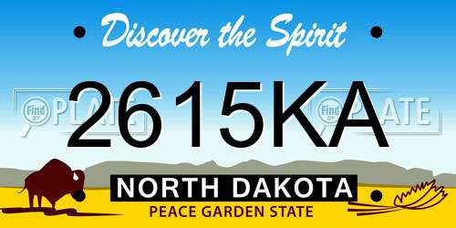 2615KA North Dakota License Plate