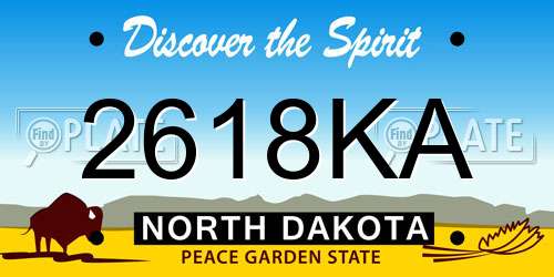 2618KA North Dakota License Plate
