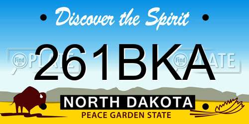 261BKA North Dakota License Plate