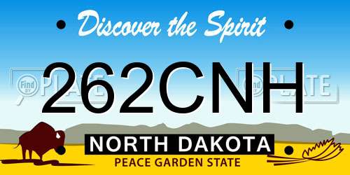 262CNH North Dakota License Plate