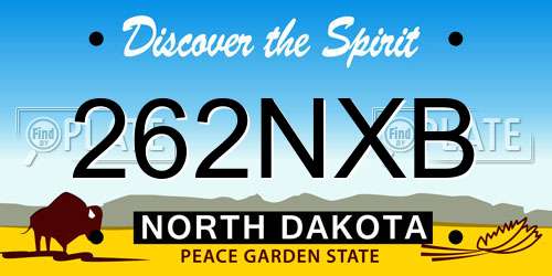 262NXB North Dakota License Plate