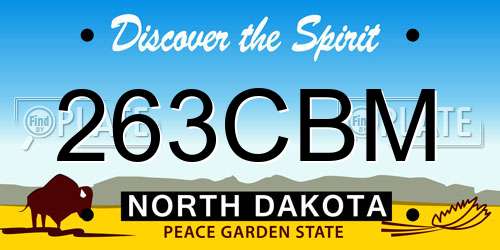 263CBM North Dakota License Plate