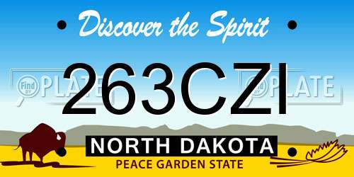 263CZI North Dakota License Plate