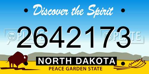 2642173 North Dakota License Plate