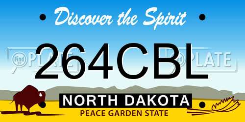 264CBL North Dakota License Plate