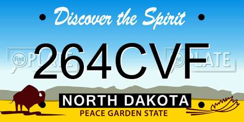 264CVF North Dakota License Plate