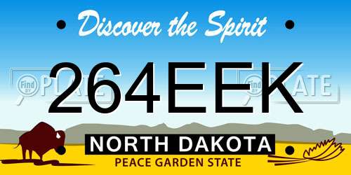 264EEK North Dakota License Plate