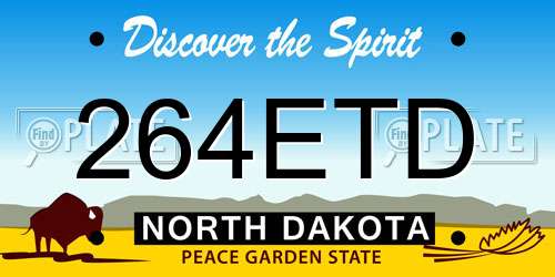 264ETD North Dakota License Plate