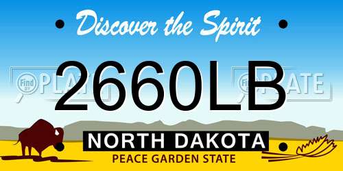 2660LB North Dakota License Plate