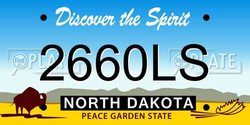 2660LS North Dakota License Plate