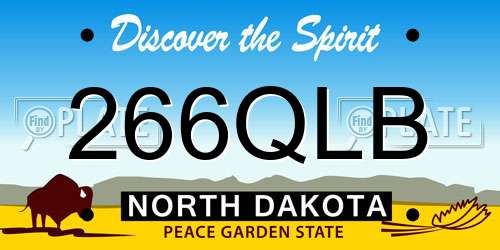 266QLB North Dakota License Plate