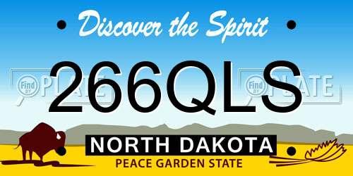 266QLS North Dakota License Plate