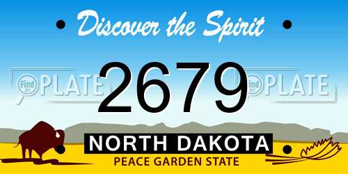 2679 North Dakota License Plate