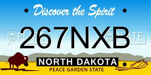 267NXB North Dakota License Plate